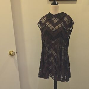 Free People Brown Lace Dress